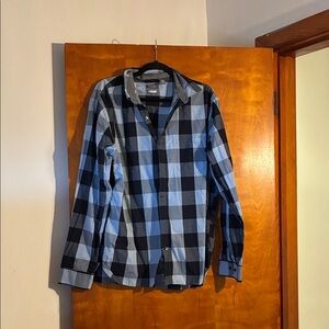 Van Heusen Navy and Light Blue Checkered Shirt